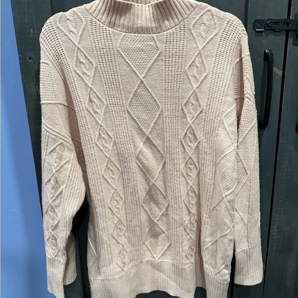 Philosophy Ribbed Knit Sweater in Cream